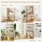 Costway Home Office Ladder Desk Wall-Leaning Laptop Workstation with Storage Shelves Natural/White/Walnut